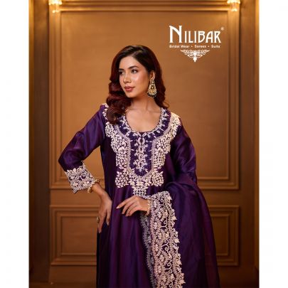 Dark Purple Flared Palazzo Set