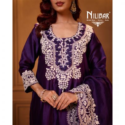 Dark Purple Flared Palazzo Set