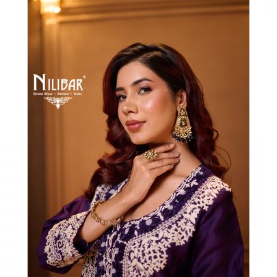 Dark Purple Flared Palazzo Set