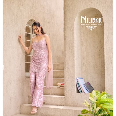 Onion Pink Soft Net Flared Pant