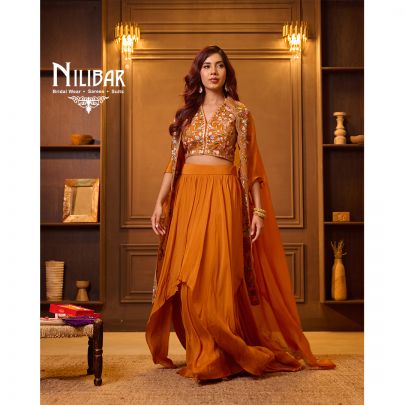 Rust Georgette Jaffa Pant