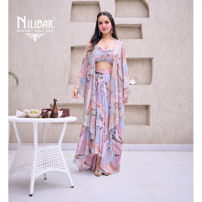 Pastel Pink Georgette Crop Top