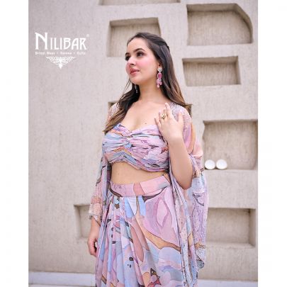 Pastel Pink Georgette Crop Top