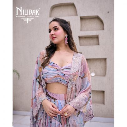 Pastel Pink Georgette Crop Top