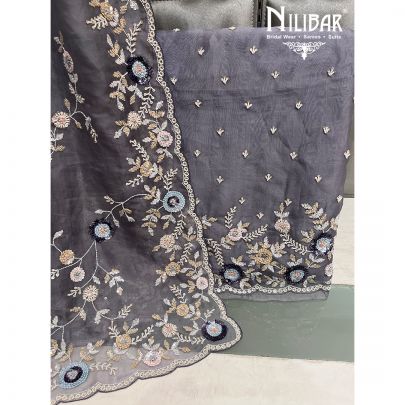 Lava Organza Unstitched Suit