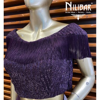 Russian Violet Net Saree