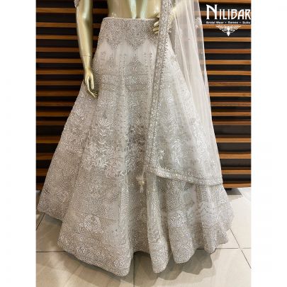 white Net Bridal Lehenga