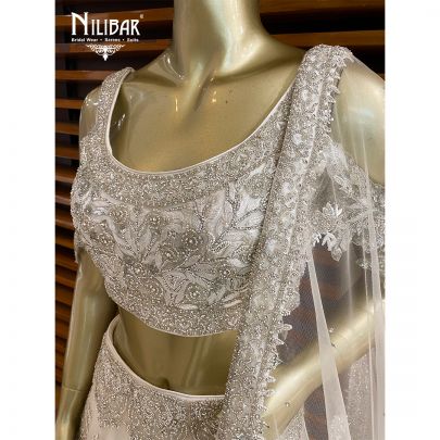 white Net Bridal Lehenga
