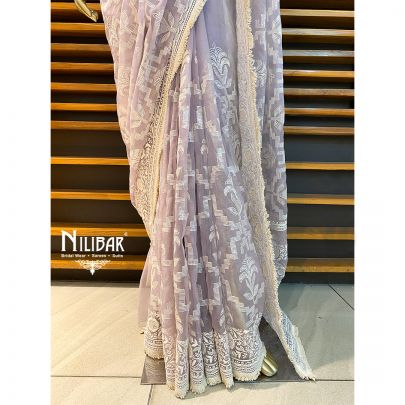 Mauve Organza Saree