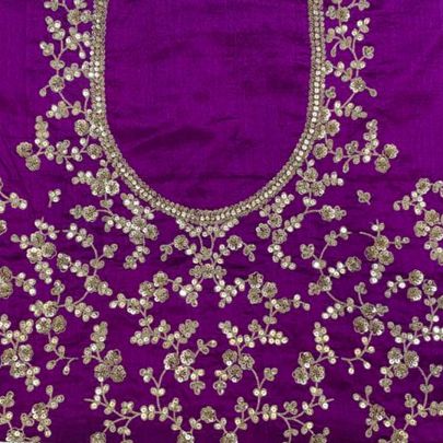 Purple and Yellow Silk Lehenga