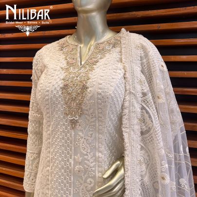 Off White Georgette Garara Suit