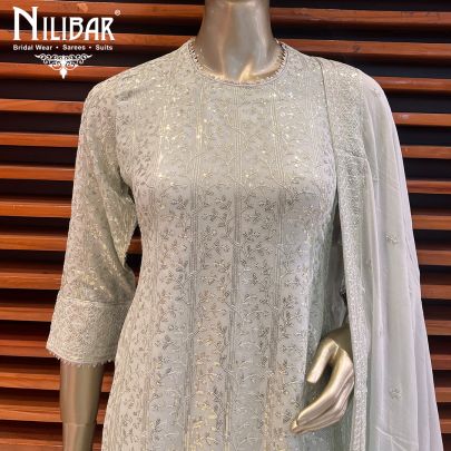 Mint Green Georgette Sharara Suit
