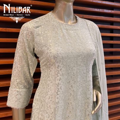 Mint Green Georgette Sharara Suit