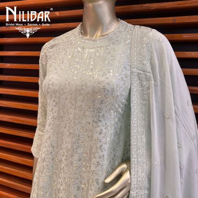 Mint Green Georgette Sharara Suit