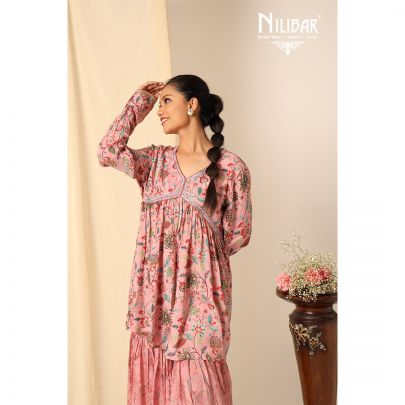 Pink Peplum Suit
