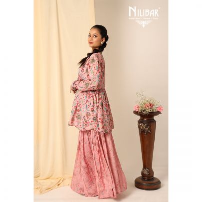 Pink Peplum Suit