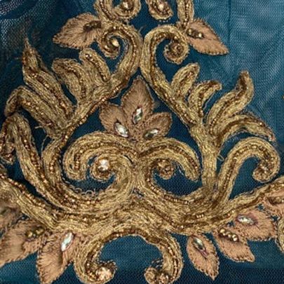 Emerald Green and Ochre Yellow Anarkali Suit