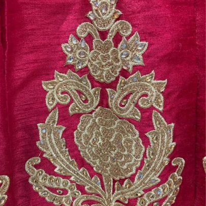 Maroon Silk Dress