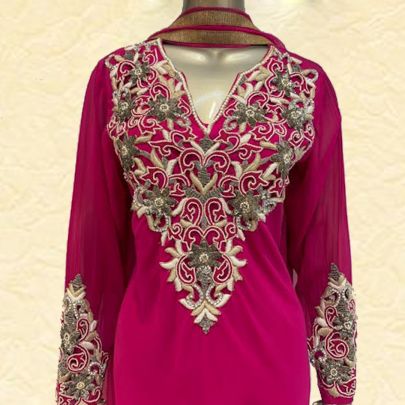 Magenta Georgette Dress