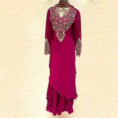 Magenta Georgette Dress