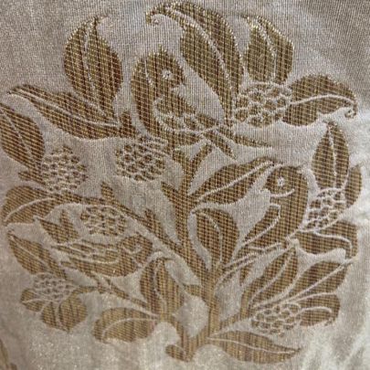 Fawn Banarasi Silk Dress