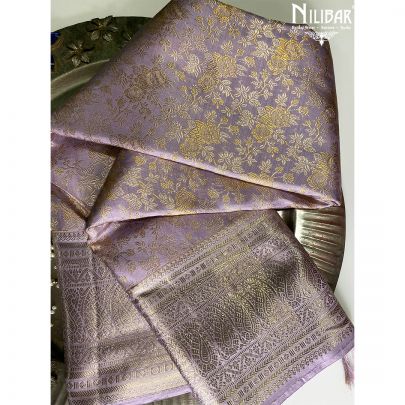 Lavender Silk Kanjivaram Saree
