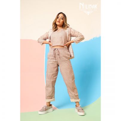 Pink Cotton Co-ord Set