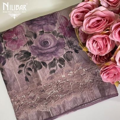 Heather Purple Silk Unstitched Suit