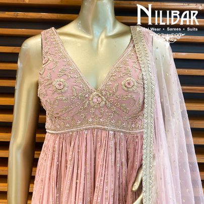 Soft Berry Georgette Sharara Suit