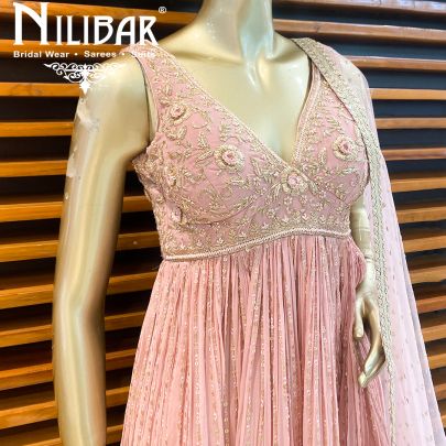 Soft Berry Georgette Sharara Suit