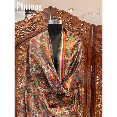 Jade Black Silk Dupatta