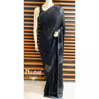 Black Georgette Saree