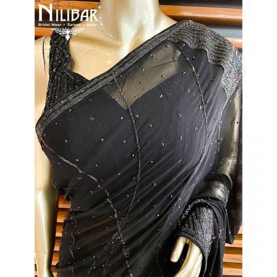 Black Georgette Saree