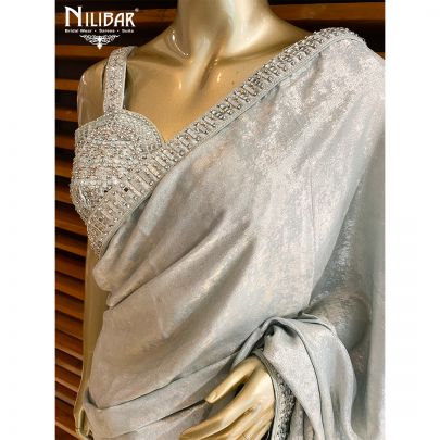 Mint Green Lycra Saree