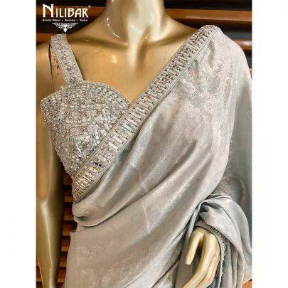 Mint Green Lycra Saree