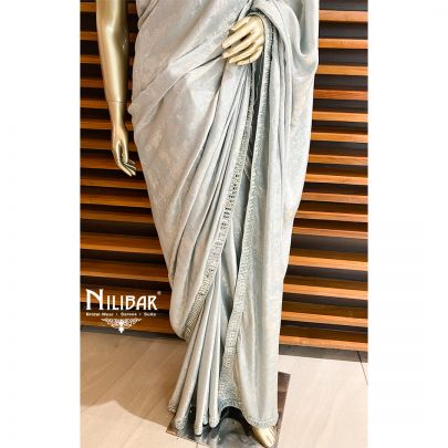 Mint Green Lycra Saree