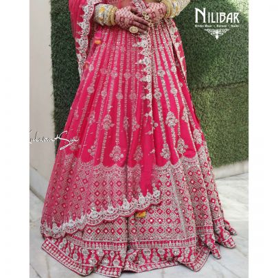 Magenta Yellow Silk Lehenga