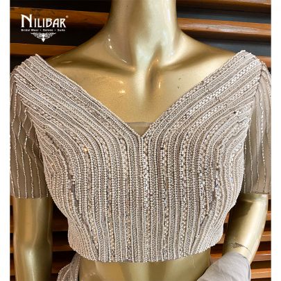 Light Grey Georgette Saree