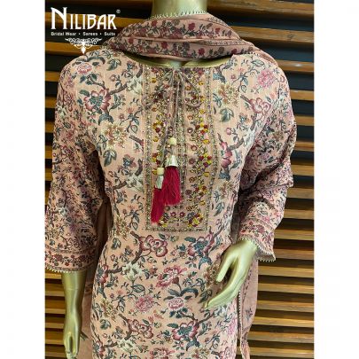Pink Cotton Kurti Set