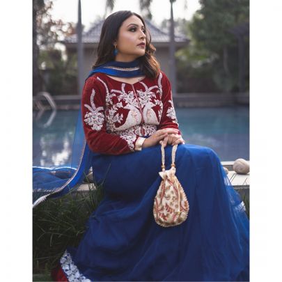 Royal Blue Anarkali Suit