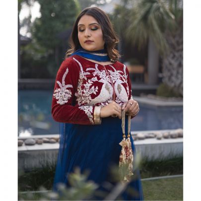 Royal Blue Anarkali Suit