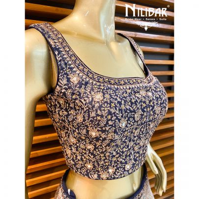 Chelsea Blue Panalled Lehenga Set
