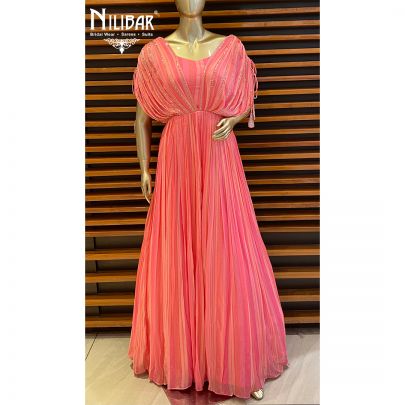 Pink Chinon Gown