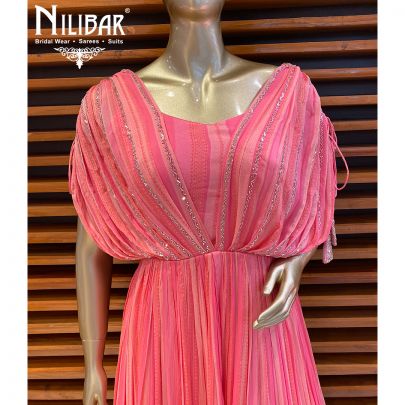 Pink Chinon Gown
