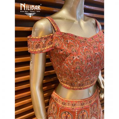 Sunrise Orange Silk Lehenga