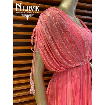 Pink Chinon Gown