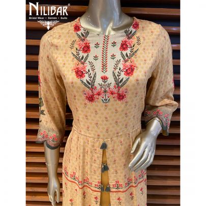 Mustard Yellow Cotton Kurti