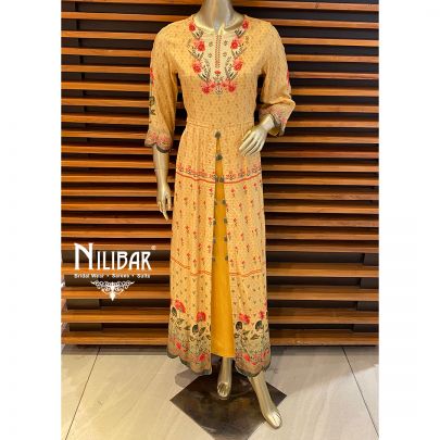 Mustard Yellow Cotton Kurti