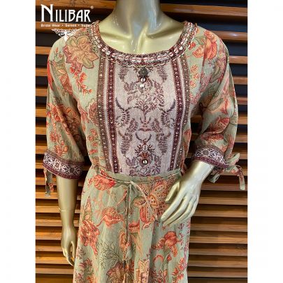 Olive Green Cotton Kurti