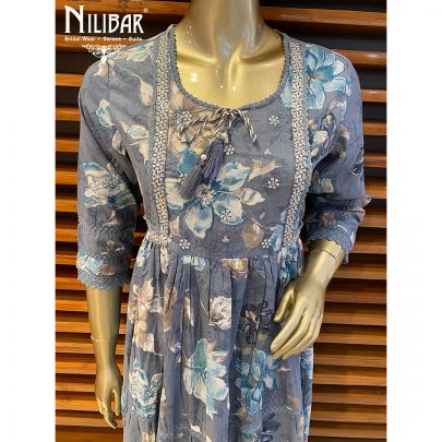 Cloud Blue Cotton Kurti